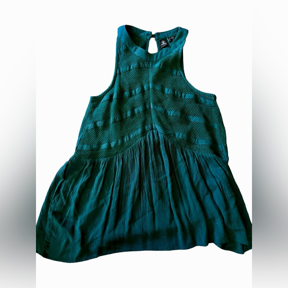 Beautiful Volcom green halter top size XS